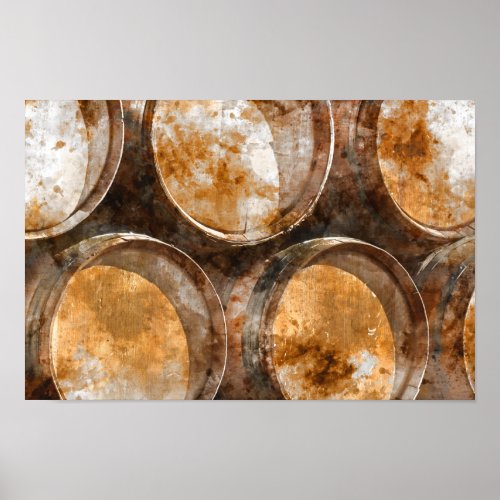 Oak Wine Barrel Poster