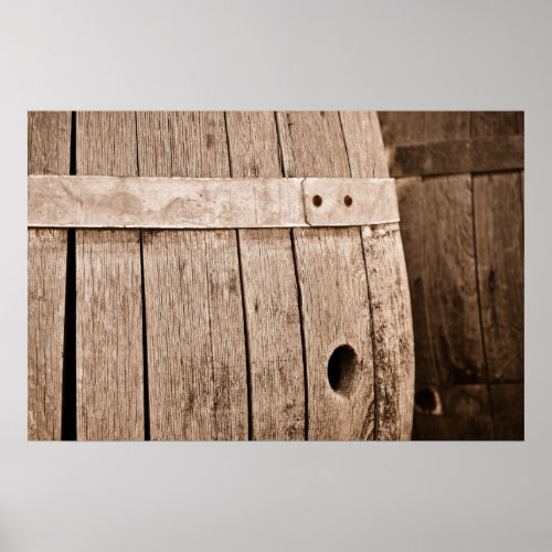 Oak Wine Barrel Poster