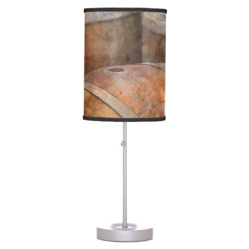 Oak Wine Barrel Table Lamp