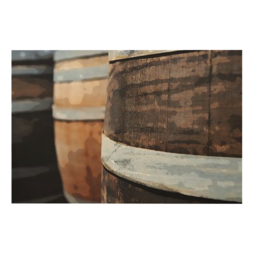 Oak Wine Barrel Wood Wall Decor