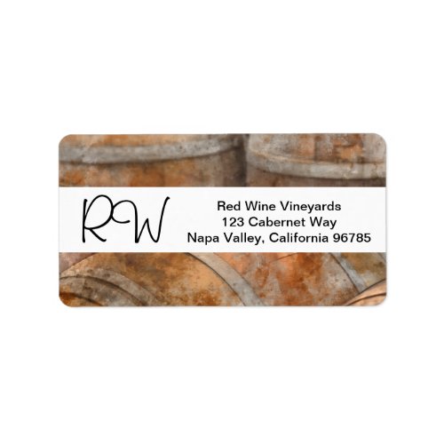 Oak Wine Barrels Label