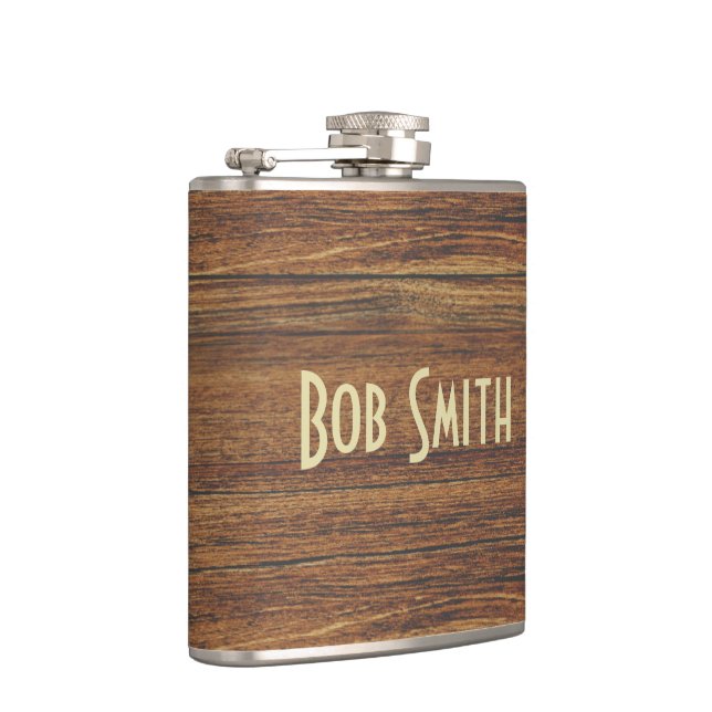 oak wood background flask (Right)