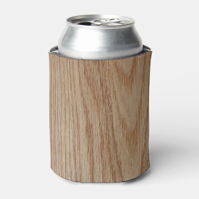 Oak Wood Grain Look Can Cooler (Can Front)