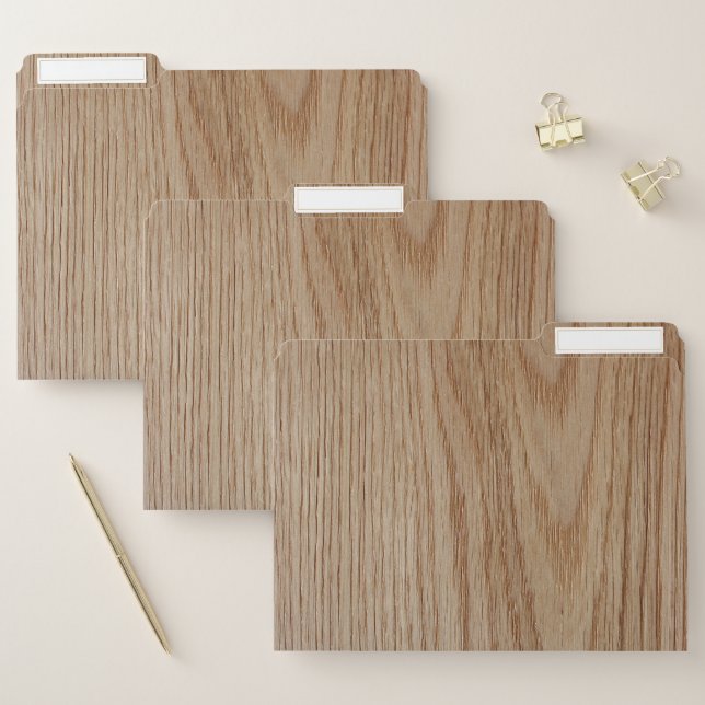 Oak Wood Grain Look File Folder (Set)