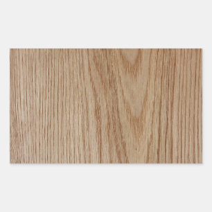 Oak Wood Grain Look Rectangular Sticker