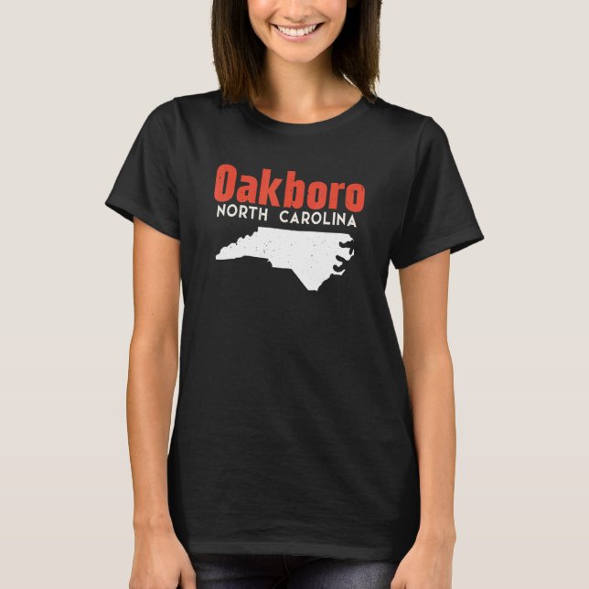 Oakboro North Carolina USA State America Travel T-Shirt (Front)