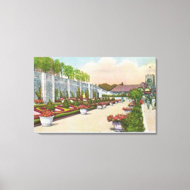 Oakes Garden Theatre Lower Terrace Canvas Print (Front)