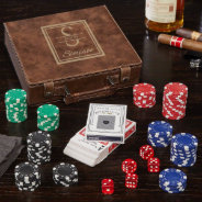 Oakhill Case & Poker Chip Set W/ Card Games at Zazzle