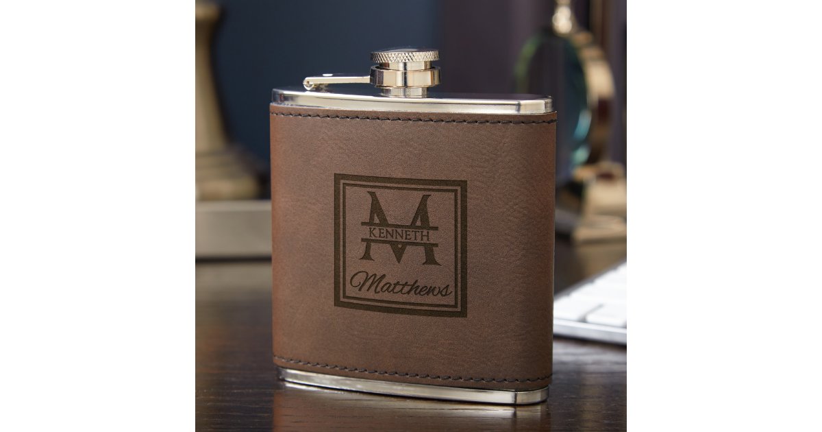 HomeWetBar Oakhill Custom Hip Flask Gift Set