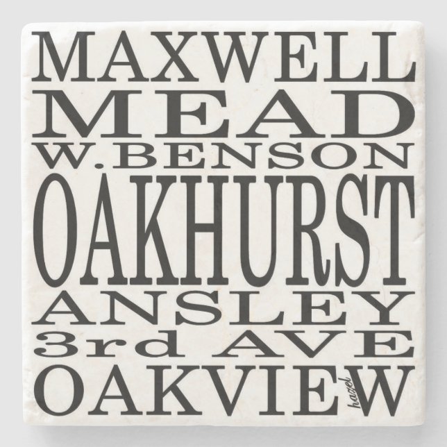 Oakhurst, Oakhurst Coaster, Oakhurst Decatur Stone Coaster (Front)