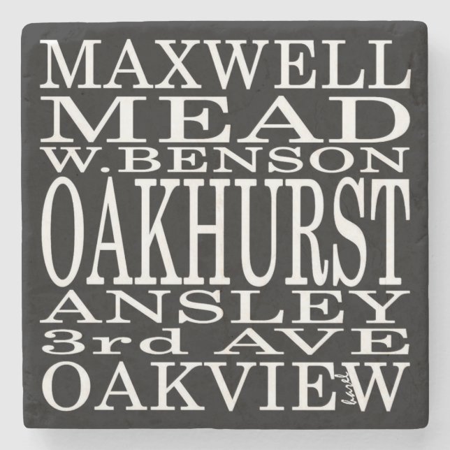 Oakhurst, Oakhurst Coaster, Oakhurst Decatur Stone Coaster (Front)