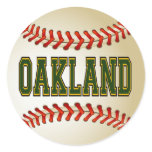 OAKLAND BASEBALL CLASSIC ROUND STICKER