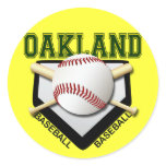 OAKLAND BASEBALL CLASSIC ROUND STICKER