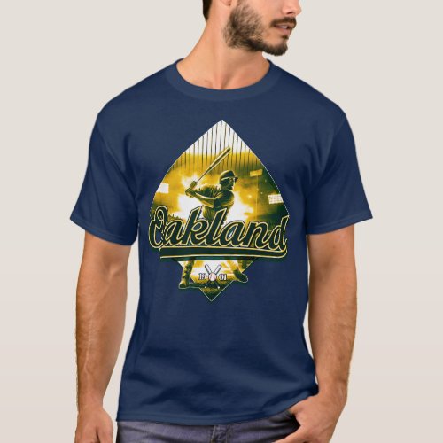 Oakland Baseball Diamond Design T_Shirt