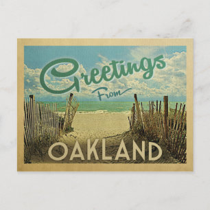 Oakland Beach Vintage Travel Postcard