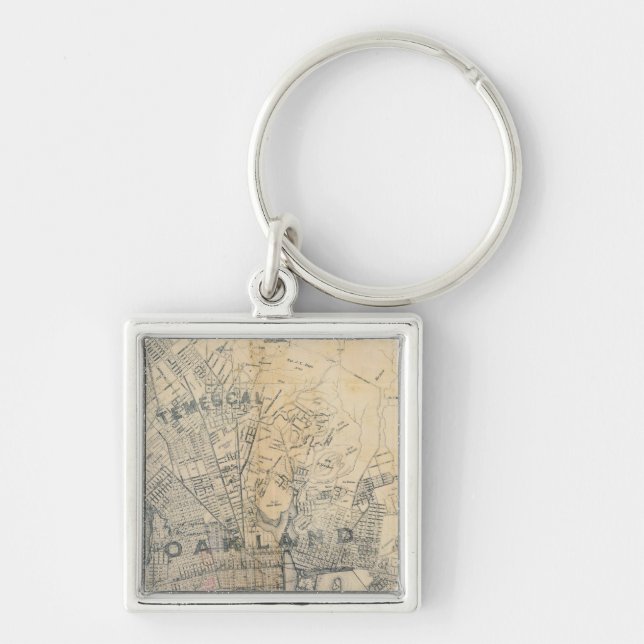 Oakland, Berkeley, Alameda Keychain (Front)