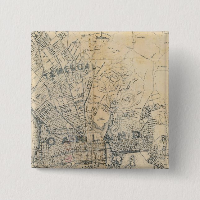 Oakland, Berkeley, Alameda Pinback Button (Front)