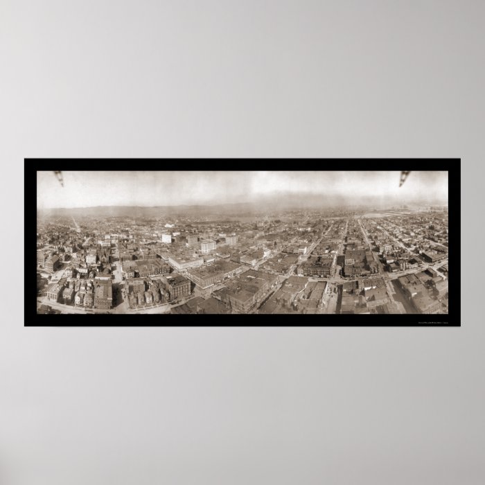 Oakland, CA Panorama Photo 1909 Poster