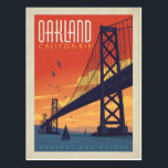 Oakland, CA Postcard<br><div class="desc">Anderson Design Group is an award-winning illustration and design firm in Nashville, Tennessee. Founder Joel Anderson directs a team of talented artists to create original poster art that looks like classic vintage advertising prints from the 1920s to the 1960s.</div>