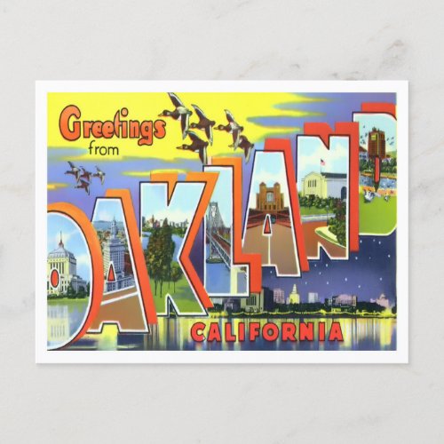 Oakland California Big Letters Postcard