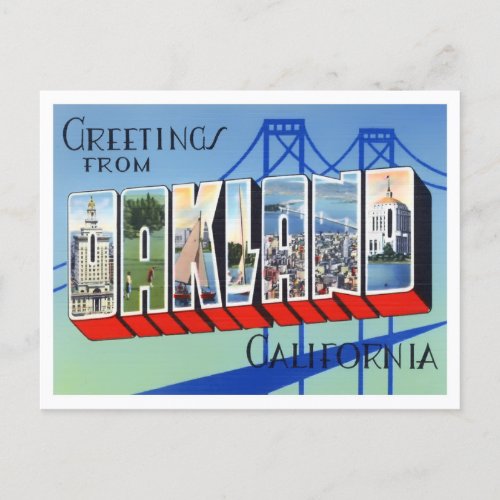 Oakland California Big Letters Postcard