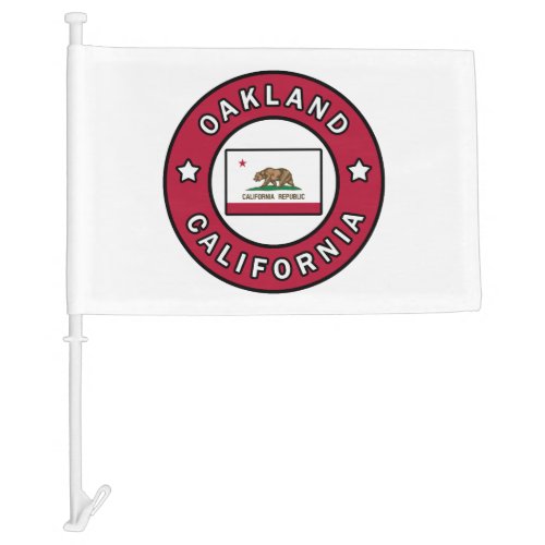 Oakland California Car Flag