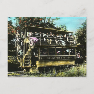 Oakland California  Double Decker Streetcar Postcard