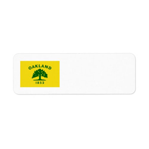 Oakland California Flag Label