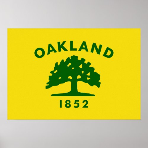 Oakland California Flag Poster