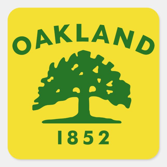 Oakland, California Flag Square Sticker (Front)