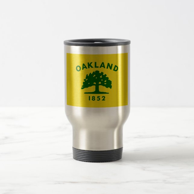 Oakland, California Flag Travel Mug (Center)