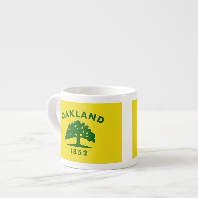 Oakland, California Flags Espresso Cup (Front Left)