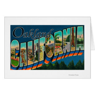 Oakland, California - Large Letter Scenes 2 Cards