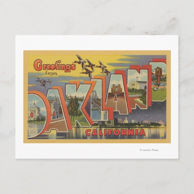 Oakland, California - Large Letter Scenes Postcard (Front)