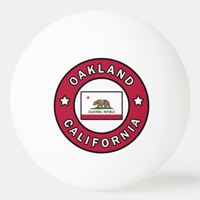 Oakland California Ping Pong Ball (Front)