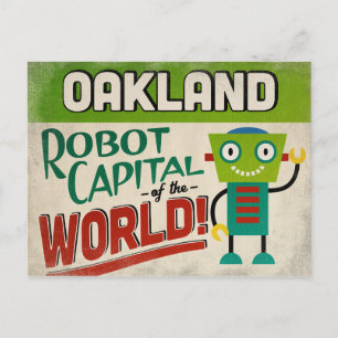 Oakland California Robot - Funny Vintage Postcard