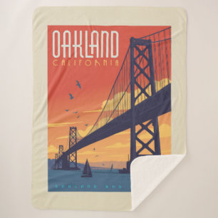 Oakland, California Sherpa Blanket