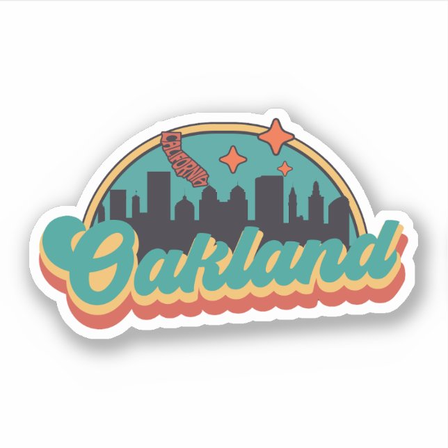 Oakland, California Sticker (Front)