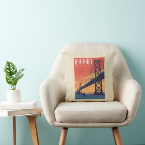 Oakland California Throw Pillow