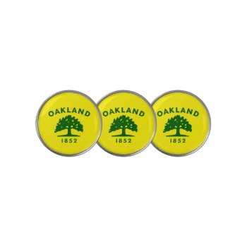 Oakland City Flag Golf Ball Marker by Pir1900 at Zazzle