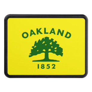 Oakland city flag hitch cover