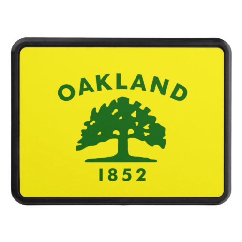 Oakland city flag hitch cover
