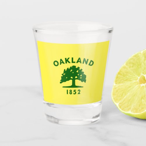 Oakland city flag shot glass