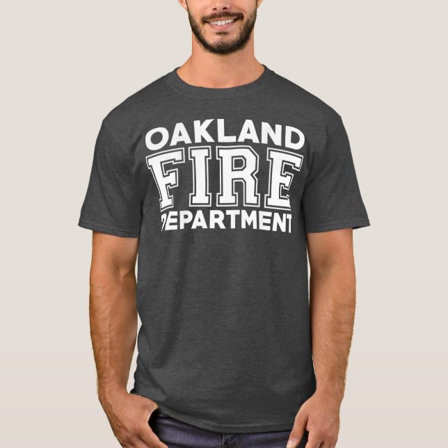 Oakland Fire Department California Firefighters T-Shirt (Front)