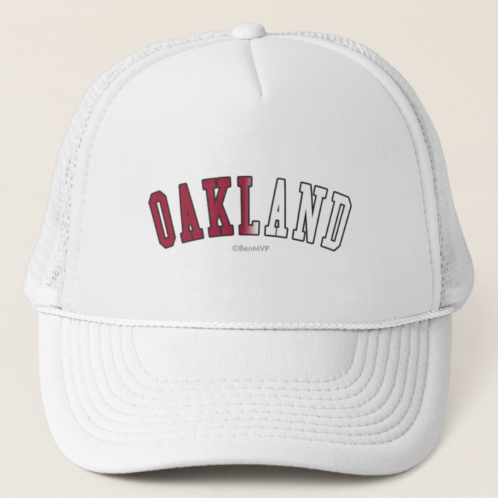 Oakland in California State Flag Colors Mesh Hat