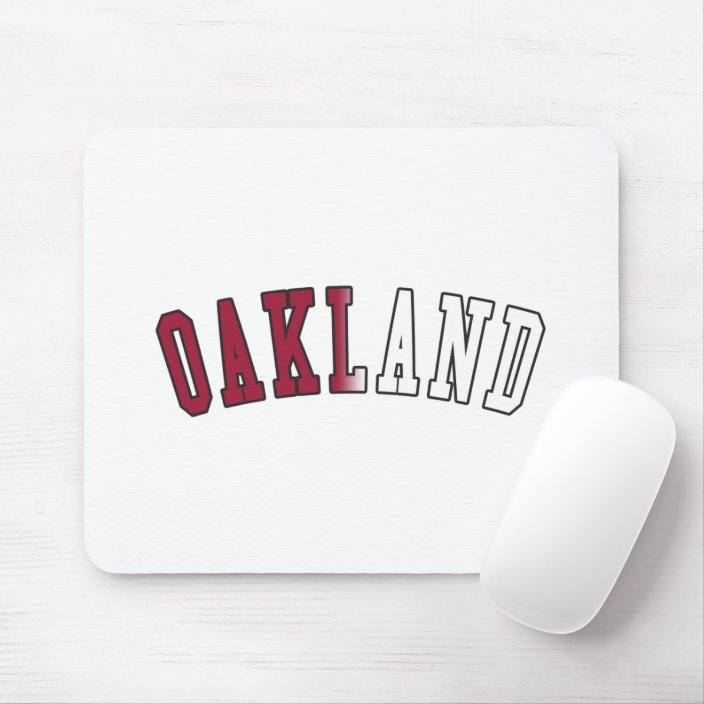 Oakland in California State Flag Colors Mousepad
