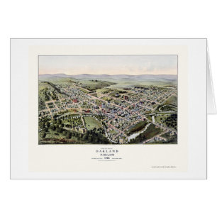 Oakland, MD Panoramic Map - 1906 Cards