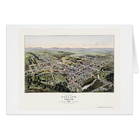 Oakland, MD Panoramic Map - 1906 Cards (Front Horizontal)
