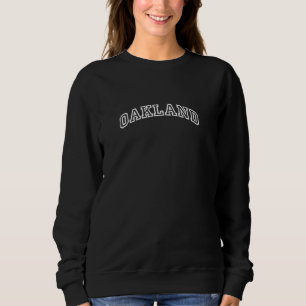 Oakland Minimalist Vintage Inspired Retro Varsity Sweatshirt