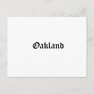 Oakland Old English Font Postcard